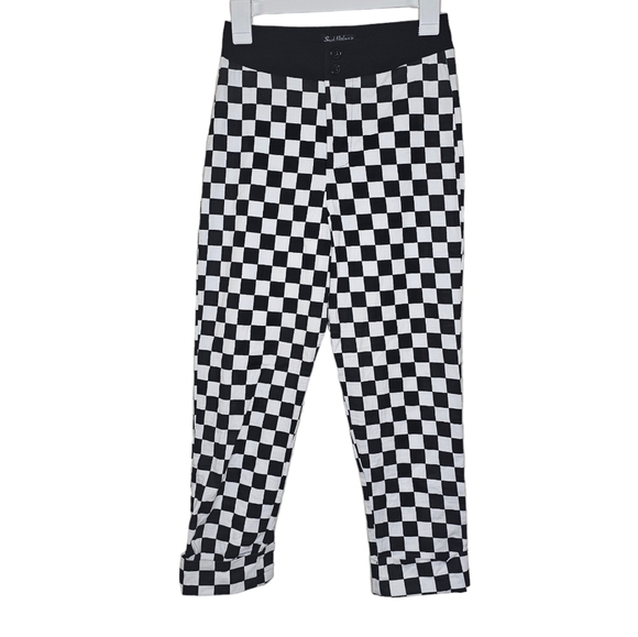 Smak Parlor Checkered Pants Capped Legs Size Medium - Picture 1 of 8